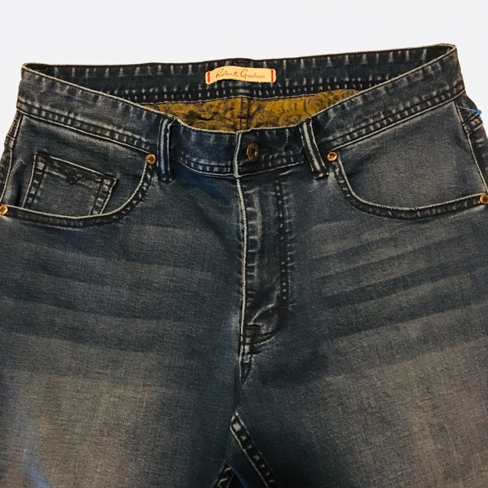 Robert Graham  Classic Fit Straight Leg Blue SZ 32 - Picture 5 of 8